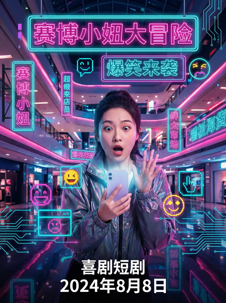 敌特在行动下载 搞笑喜剧短剧 - 赛博小妞大冒险海报